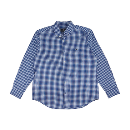 Blue Check Long Sleeve Button Down