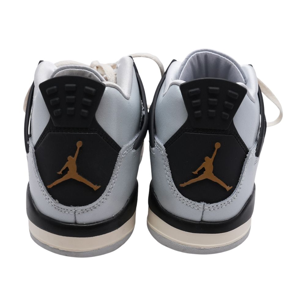 Air Jordan Jordan 4 Retro Gray Leather Athletic Shoes – Image 2