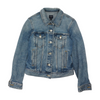 Blue Solid Denim Jacket