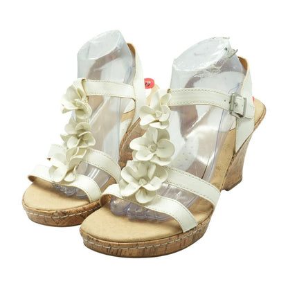 White Wedged Sandals