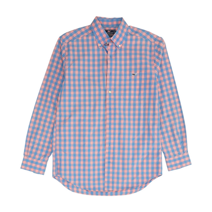 Blue Check Long Sleeve Button Down