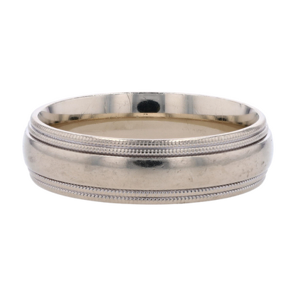 14K White Gold Band Ring