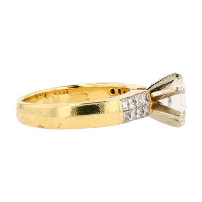 1 1/4 ctw 18K Yellow Gold Diamond Engagement Ring