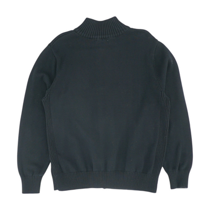 Black Solid Cardigan Sweater