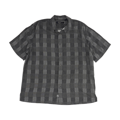 Black Check Short Sleeve Button Down