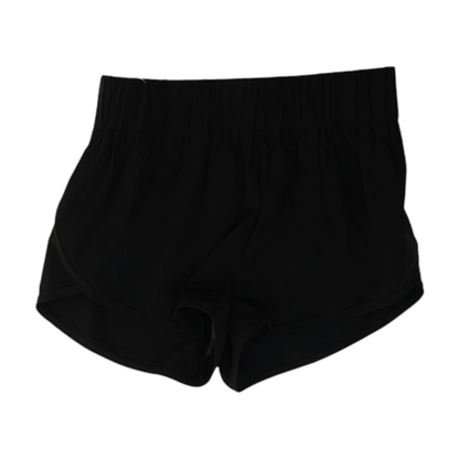 Black Solid Active Shorts