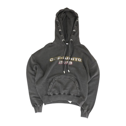Black Solid Digit Bacchus Hoodie Pullover