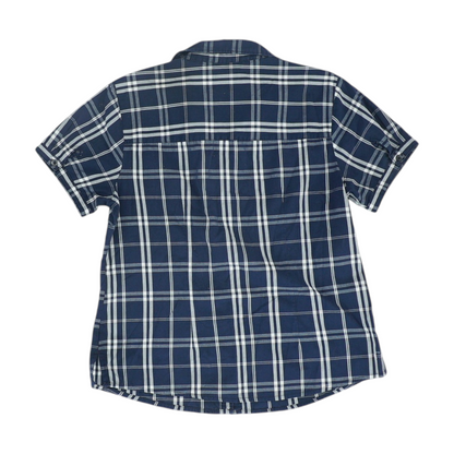 Navy Plaid Button Down