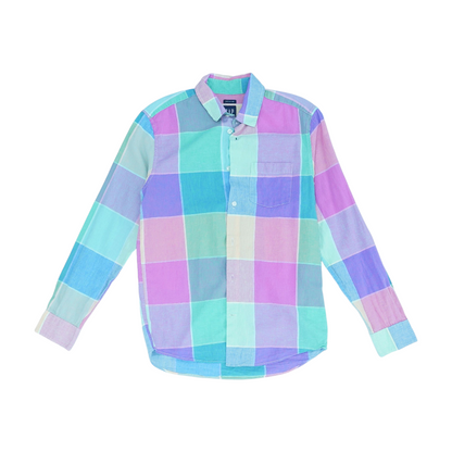 Multi Check Long Sleeve Button Down