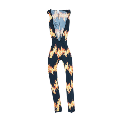 Black Print Jumpsuit