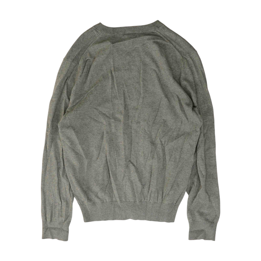 Gray Solid Pullover Sweater