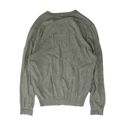 Gray Solid Pullover Sweater