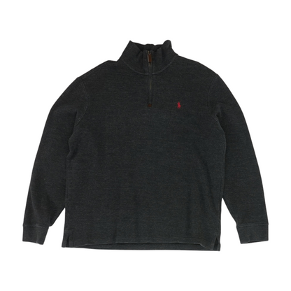 Charcoal Solid 1/4 Zip Pullover
