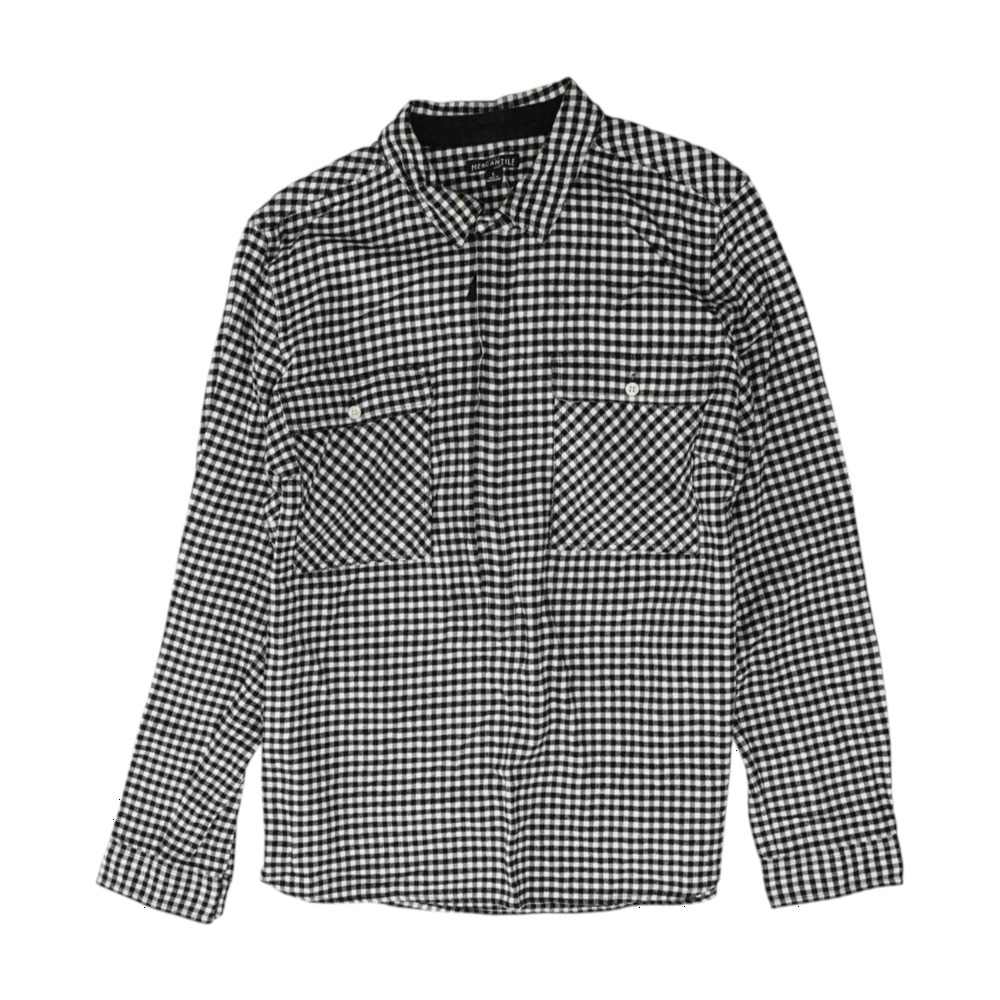 Black Check 1/4 Zip Pullover
