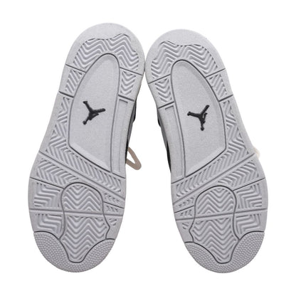 Air Jordan Jordan 4 Retro Gray Leather Athletic Shoes – Image 3