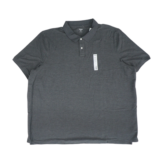 Gray Big & Tall Solid Short Sleeve Polo
