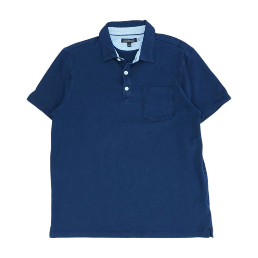 Navy Solid Short Sleeve Polo