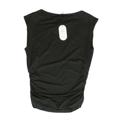 Black Solid Sleeveless Blouse