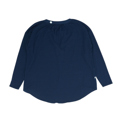 Navy Petite Polka Dot Blouse