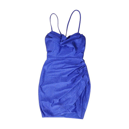 Blue Polka Dot Mini Dress