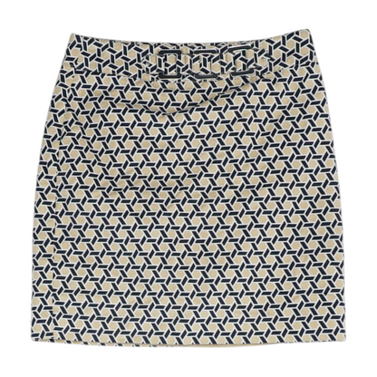 Tan Petite Geometric Mini Skirt