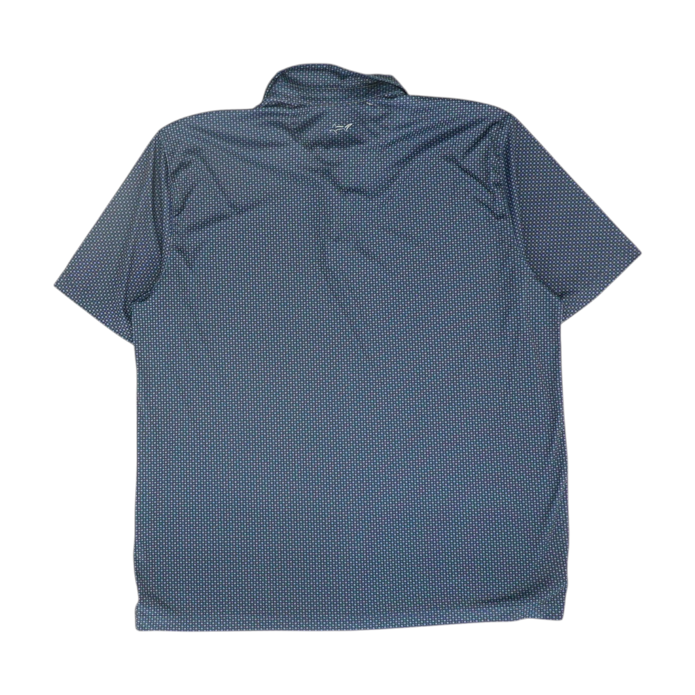 Navy Polka Dot Short Sleeve Polo