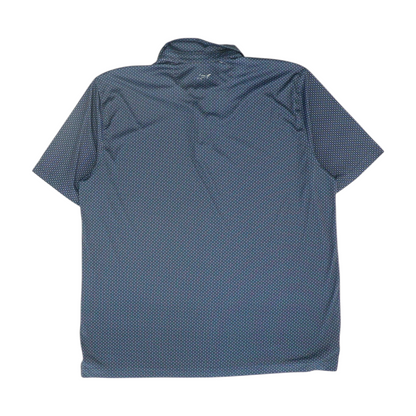 Navy Polka Dot Short Sleeve Polo