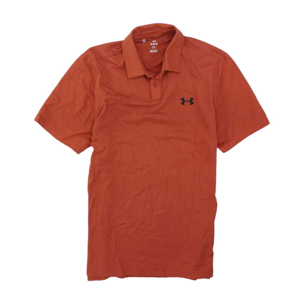 Red Solid Short Sleeve Polo