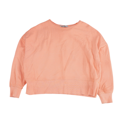 Neon Orange Solid Sweatshirt Pullover