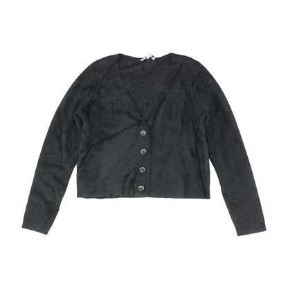 Black Solid Cardigan Sweater