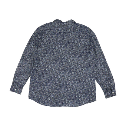 Navy Plaid Long Sleeve Button Down