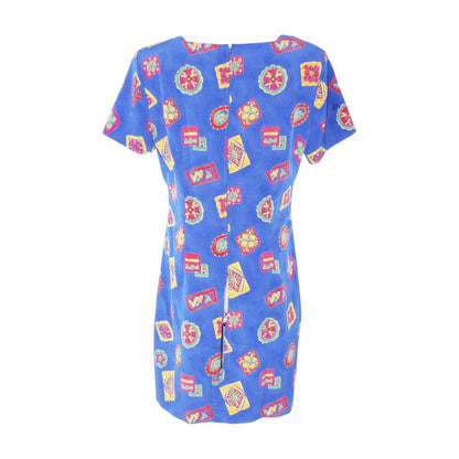 Blue Graphic Midi Dress