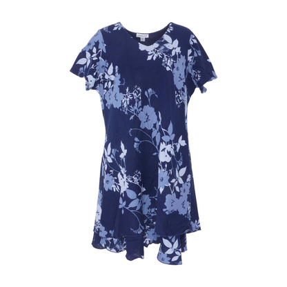 Navy Plus Floral Midi Dress