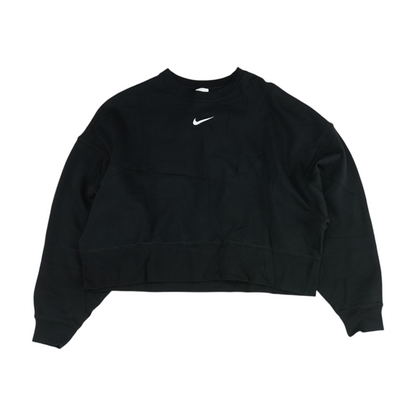 Black Solid Sweatshirt Pullover