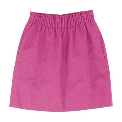 Purple Solid Midi Skirt