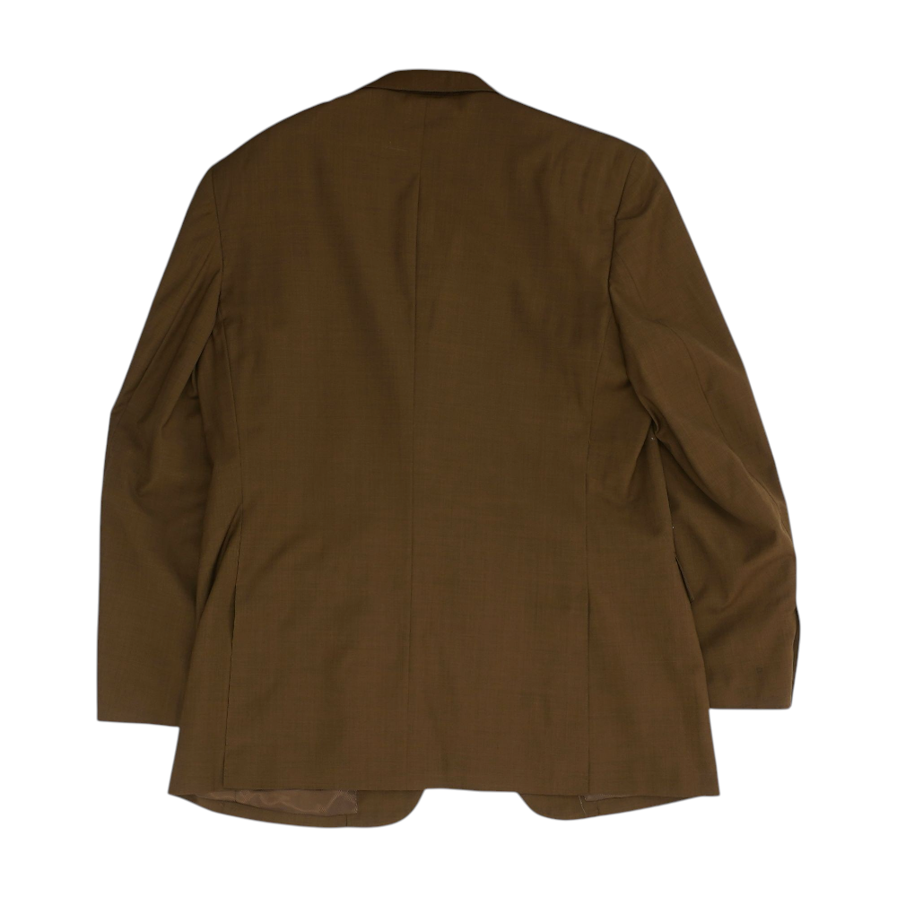 Brown Long Solid Sport Coat