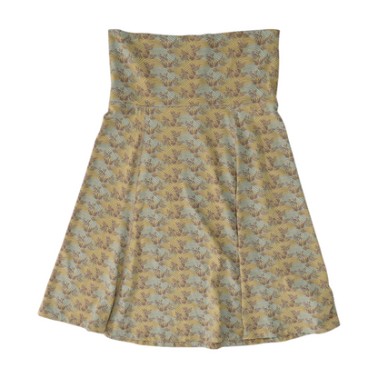 Multi Abstract Midi Skirt