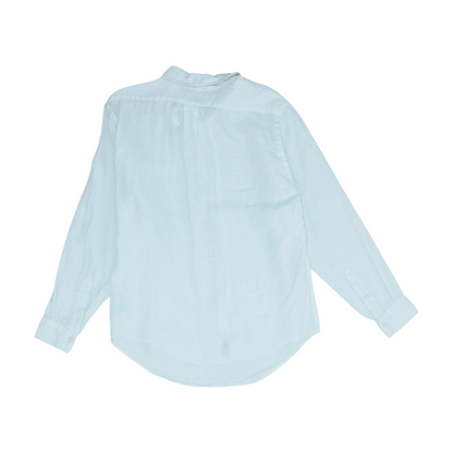 White Solid Long Sleeve Button Down