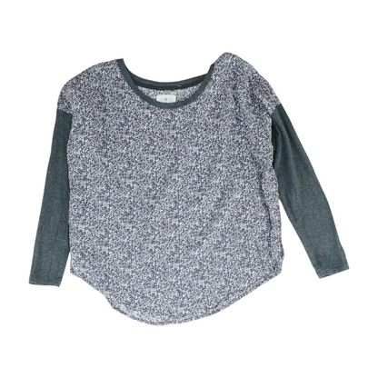 Gray Print Blouse