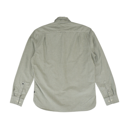 Gray Solid Long Sleeve Button Down