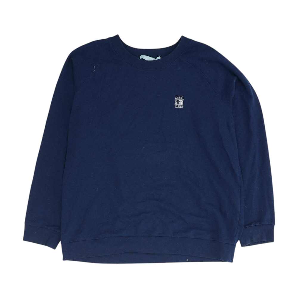Navy Solid Sweatshirt Pullover