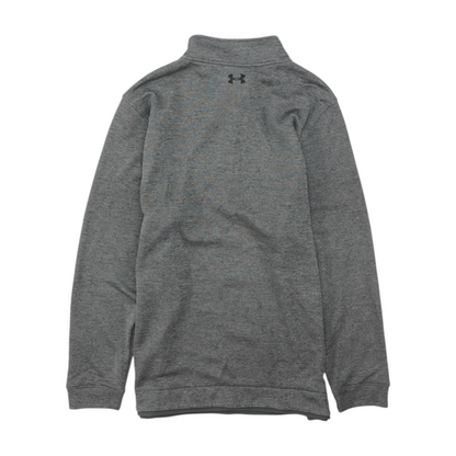 Gray Solid 1/4 Zip Pullover