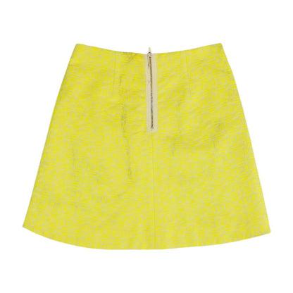 Neon Green Geometric Mini Skirt