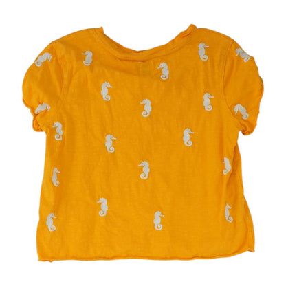 Mustard Embroidery Detail T-Shirt