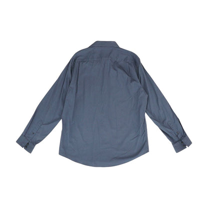 Gray Polka Dot Long Sleeve Button Down