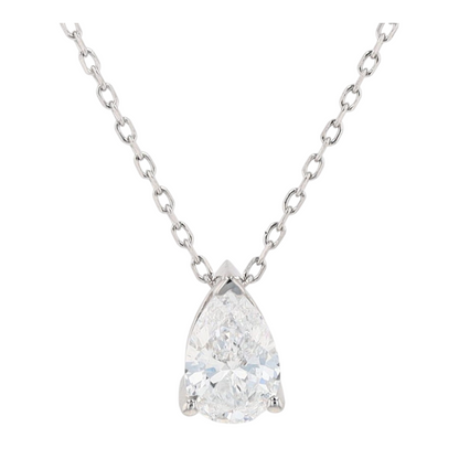 1 ctw Sterling Silver Lab Grown Diamond Pendant Necklace