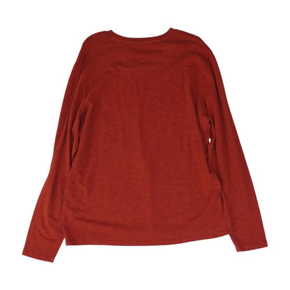 Rust Solid V Neck T-Shirt