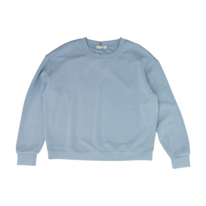 Blue Solid Sweatshirt Pullover