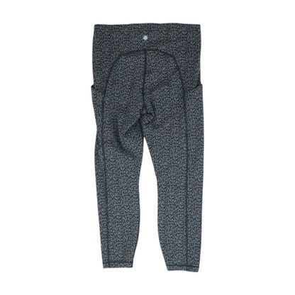 Black Abstract Active Leggings