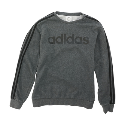 Gray Solid Sweatshirt Pullover